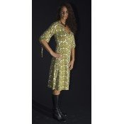 Bara Glad Maternity & Nursing 3/4 Sleeve Dress Green Size XL