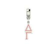 Delta Gamma Lavaliere Drop Charm. Solid Sterling Silver with Enamel