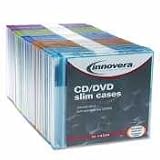 INNOVERA / IVR85850 / Thin Line Polystyrene CD/DVD Storage Cases, Assorted Colors, 50 per Pack / Sold as 1 PK