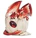 StealStreet Red Baby Dragon in Eggshell with Gem Figurine, 4.75