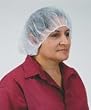 Industrial Grade 3EZC4 Bouffant, Polypropylene, White, PK100