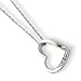 Sterling Silver Heart With Diamond Necklace - 18 Inch