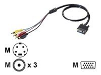 LEVEL ONE RCA-9018 RCA composite cable RCA-9007 for monitor Preisvergleich