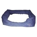 NAVY BLUE SUEDE DOG BED SMALL
