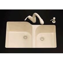 Kohler Kitchen Sinks Double Bowl Executive Chef K 5931 4U KA Black N Tan by Chef'n