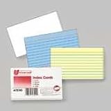 Universal 47230 4x6 Ruled Index Cards (White) (100 per Pack)