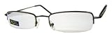 Value Eyes Deluxe - Metal Half Frame Semi Rectangle Spring Hinge Reading Glasses