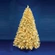 6.5' Pre-Lit Champagne Artificial Christmas Tree - Clear Lights