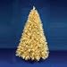 6.5' Pre-Lit Champagne Artificial Christmas Tree - Clear Lights