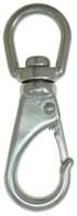 1 Pack Steel Lobster Claw Carabiner Swivel Clasp, 6.48cm, 304 Stainless Steel Carabiner Lobster Claw Swivel Key Ring Chain Split Ring Belt Loops Hook Link Clip Snap With Auto Close Spring Gate, BRAND NEW