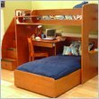 Berg Furniture Utica Loft Twin Over Twin Bunk Bed with Storage Stairs Bedro ....