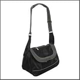 Sherpa SPORT SACK Messenger/Courier Style Pet Dog Cat Kitten Ferret Rabbit Carrier bag & tote. Color-Black,Size Medium 17.25L x 9.25W x 11.75H. Airline/Subway/Rail Approved