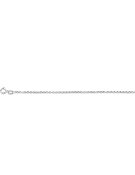 10K Solid White Gold Rolo Pendant Chain Necklace 20" 1.9mm
