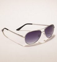 Tinted Oval Lens Aviator Sunglasses