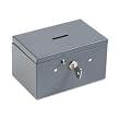Buddy Products 505-1 Recycled Steel Stamp and Coin Box with Lock, Gray