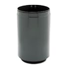Safco(R) Medallion Collection Fiberglass Receptacle, Round Base, Charcoal