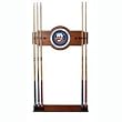 NHL New York Islanders 2 piece Wood and Mirror Wall Cue Rack