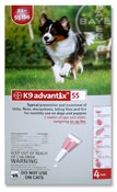 K9 Advantix Flea Control For Dogs, 21-55 lbs Red, 4 Month