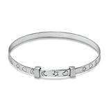Child's Heart, Moon and Star Bangle in Sterling Silver SS BABY JEWELRY