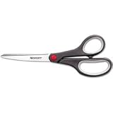 Westcott 13145 Soft handle 7 stainless steel straight shears, 2-1/4 cut, r/l, black handle