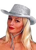 Silver Glitter Cowboy Hat