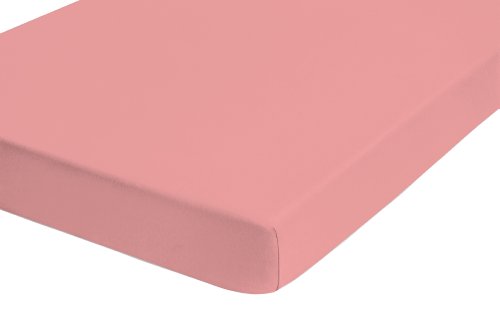 Biberna 77866/113/388 Jersey-Elastic Spannbetttuch / 120 x 200 cm - 130 x 220 cm / Farbe: azalee