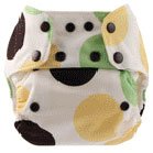 Blueberry One-Size Diaper Deluxe - Lemon Lime