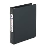 3-Ring Binder, Economy, 1, 5-1/2x8-1/2, Black AVE03002