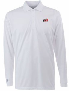 Carolina Hurricanes Long Sleeve Polo Shirt (White) - XXX-Large