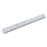 Staedtler Triangular Scale Plastic Engineers Ruler, 12 Inches, White with Colored Grooves (98718-34)