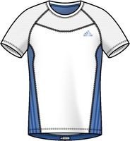 Adidas Herren kurz&auml;rmliges Shirt Supernova, white/super blue s12/super blue s12, S, X19460 Preisvergleich