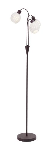 Trio-Leuchten Stehleuchte rostfarbig, Acryl wei&szlig; satiniert, Innenglas matt wei&szlig;,exklusiv 3x E14 max. 40W, H&ouml;he: 150 cm 404600324