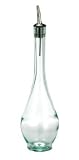 Tablecraft H931 - 16-oz Siena Green Glass Olive Oil Bottle w/ Stainless Steel Pourer