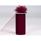 Tulle Spool - 6 X 25 Yards (75 Ft) - 100% Nylon - Burgundy - Gift Wrap... by 