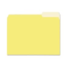 Pendaflex 1521/3YEL Pendaflex 2-Tone File Folders, 1/3 Cut, Top Tab, Letter, Light Yellow, 100/Box
