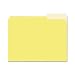 Pendaflex 1521/3YEL Pendaflex 2-Tone File Folders, 1/3 Cut, Top Tab, Letter, Light Yellow, 100/Box