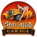Victory Vintage Signs - Pinup Girl Hotrod Metal Sign - Automotive and Motorcycle Sign