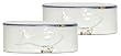 Stoneware Pottery Distressed Blue and White Sardine Can Salt and Pepper Shakers 2 Sets of 2