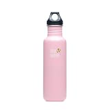 Klean Kanteen Stainless Steel Water Bottle with Poly Loop Cap (27-Ounce, Pink Renewal)