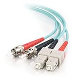 Cables To Go 21648 10 GB ST/SC Duplex 50/125 Multimode Fiber Patch Cable (4 Meters, Aqua)