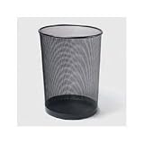 Kitchen & Housewares : Expressions Wire Mesh Round Wastebasket, Pewter (ELD22354)