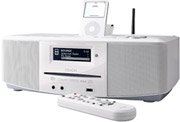 Denon S-52 - Micro chaîne avec station d accueil iPod - radio/CD/MP3/lecteur audio réseau/lecteur numérique - blanc