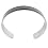 Stainless Steel Polished Black Plated Horizontal Design Cuff Bracelet
