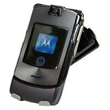 AUTHENTIC CELLET HEAVY DUTY SLIM ALLOY METAL HOLSTER (with Detachable Locking Belt Clip) for MOTOROLA RAZR V3, V3i, V3c, V3m, V3t, V3r, V3e, V3x - RETAIL PACKAGING