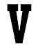 8X10 Athletic Font-Letter V-Made from 4 Ply Matboard-Letter V