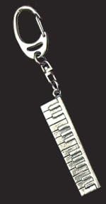 Handcrafted Musical Key Chain - Key Chain Is Cast In Heavyweight English Pewter With A Strong Clip And Chain - Key Chain Features A Detailed Musical Keyboard