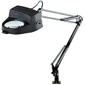 Electrix Illumination 7268 Incandescent magnifying swing arm clamp-on lamp, 33 reach, black