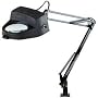 Electrix Illumination 7268 Incandescent magnifying swing arm clamp-on lamp, 33 reach, black