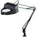 Electrix Illumination 7268 Incandescent magnifying swing arm clamp-on lamp, 33 reach, black