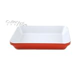 Emile Henry 12.5 x 10 Rectangular Baker - Cerise Red 1903 33